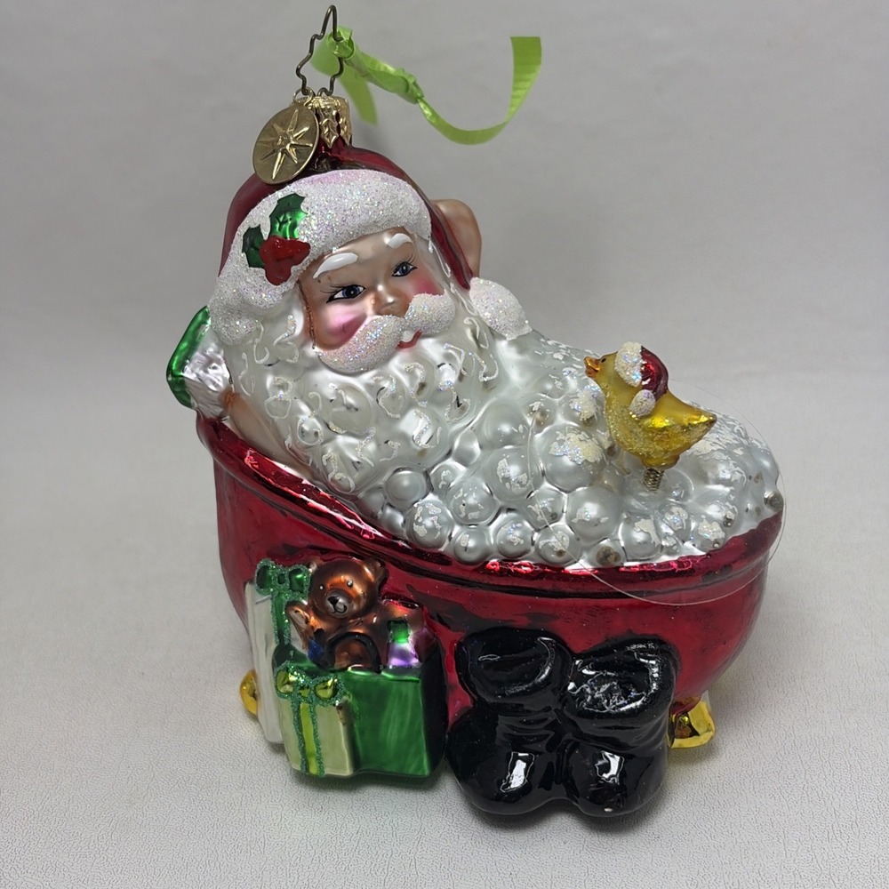 Christopher Radko Santa Tub Ornament Night After Christmas Bath And Body Works